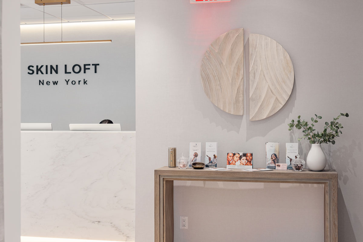 skin loft reception desk