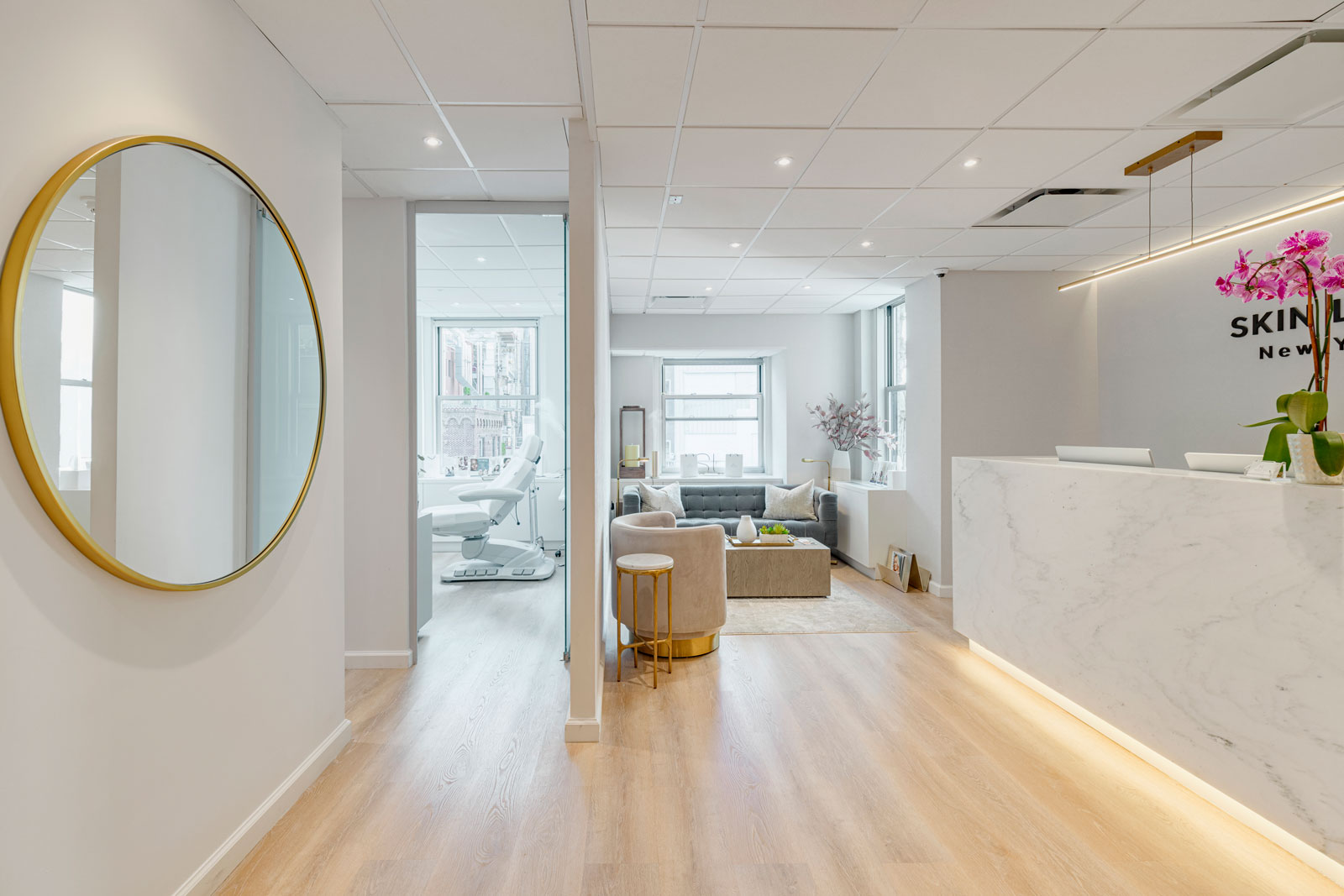 skin loft reception area